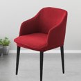 thumbnail image 4 of ZheElen Lot de 2/lot Housses de Chaise Installation Rapide pour Mise à Niveau Instantanée de la Pièce Polyester Haute Élasticité Housse de Chaise Courbée Extensible Rouge Vin 1Ensemble, 4 of 6