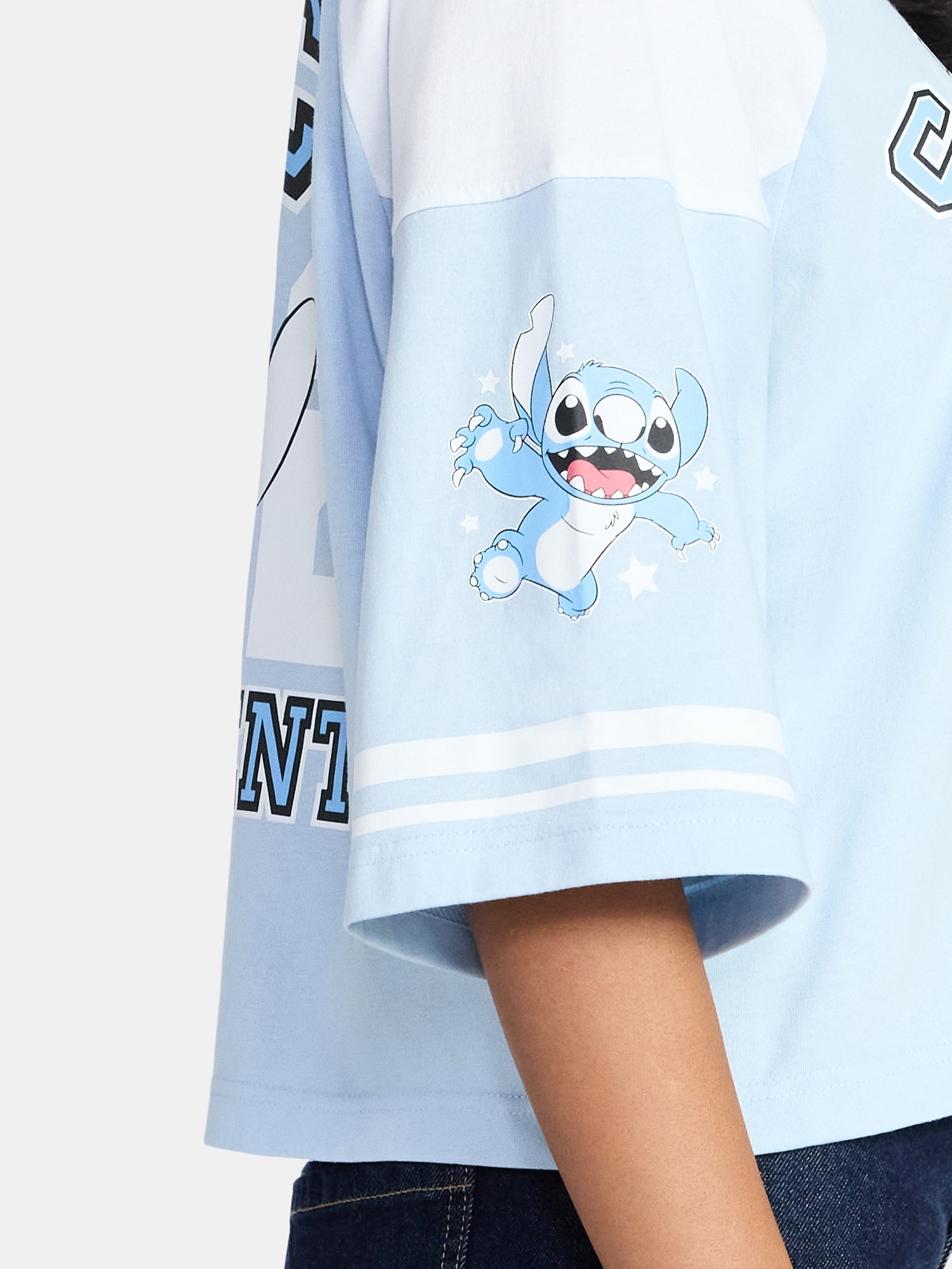 Stitch Women's Short Sleeve Varsity Graphic Tee, Sizes XXS-XXL