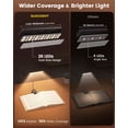 thumbnail image 5 of Glocusent 26 LED Book Light, 1200 mAh 90 Hrs Lasting Rechargeable Reading Light, 5 Amber Colors & Stepless Dimming Book Reading Light - Portable Clip on Light for Book Lovers Kids, 5 of 8