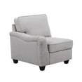 thumbnail image 5 of Leo Light Gray Linen 8Pc Modular L-Shape Sectional Sofa Chaise and Ottoman, 5 of 10