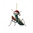 thumbnail image 3 of Christmas Ornaments for Tree Christmas Decorations Animal Pattern Decor Pendants 2D Flat Cartoon Animal Decorative (Praying Mantis), 3 of 8