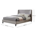 thumbnail image 2 of Ilios Innova | Cama Matrimonial Gris con Cabecera Tapizada en Lino y Poliéster | Estructura de Madera Resistente, 2 of 9