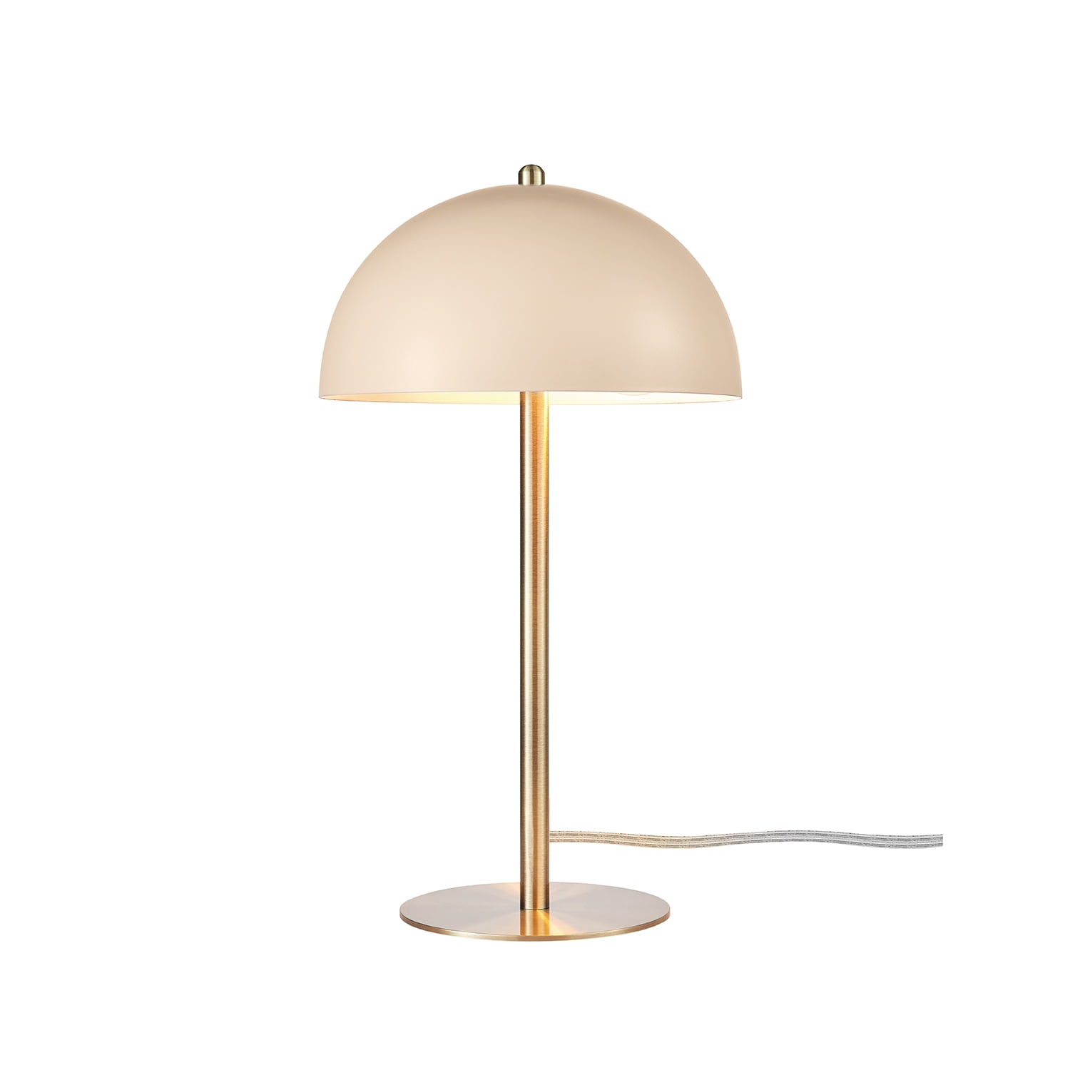Globe Electric Luna 15" Matte Pink Modern Contemporary Desk Lamp with Matte Brass Accents, 52332