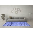 thumbnail image 3 of Ahgly Company Indoor Rectangle Abstract Blue Modern Area Rugs, 8' x 10', 3 of 4