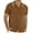 01-Brown, variant on Iceglad Men's Casual Button Down Shirt Short Sleeve Vintage Clothes Knit Polo Shirts Summer Beach Shirts