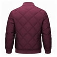 thumbnail image 3 of LYSMORA 2026 Men's Quilted Bomber Jacket, Ribbed Trim Zipper Side Pockets Loose Fit Warm Padded Casual Outerwear, 3 of 6