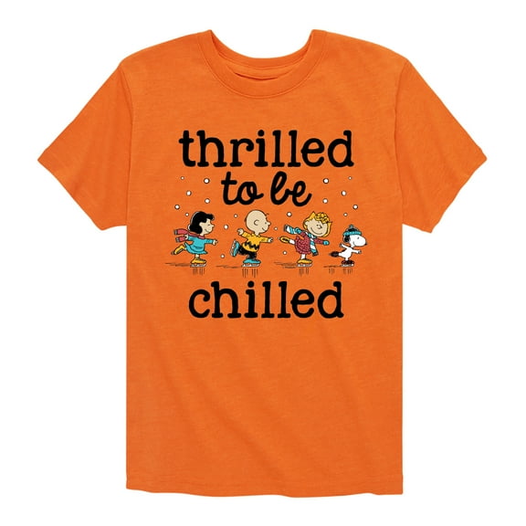 Peanuts - Snoopy and Friends Thrilled To Be Chilled - Toddler And Youth Short Sleeve Graphic T-Shirt