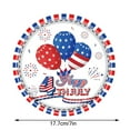 thumbnail image 3 of Twfbrm 24 Pcs 4th of July Paper Plates, 7" Star and Stripes Balloons Disposable Plates, Food Grade Round Dessert Plate Red White and Blue Serving Dish Patriotic Party Supplies for Independence Day, 3 of 3