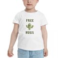 thumbnail image 2 of Free Hugs Cactus Cute Toddler T-Shirts for Boys Girls (White, 4T), 2 of 5