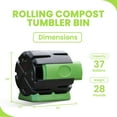 thumbnail image 3 of FCMP Outdoor HOTFROG 37 Gallon Single Chamber Rolling Compost Tumbler Bin, 3 of 9
