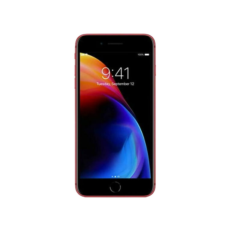Apple iPhone 8 Unlocked 64GB Red, Refurbished, Bundle, Clear Phone