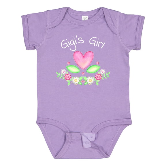 Inktastic Gigi's Girl Heart Flowers Girls Baby Bodysuit