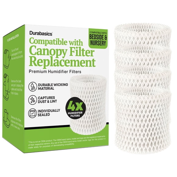 Filtro humidificador de repuesto Durabasics Canopy Bedside, paquete de 4