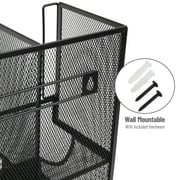 Mind Reader Multipurpose Countertop Organizer, Office Breakroom and Desktop Storage, Metal, Black
