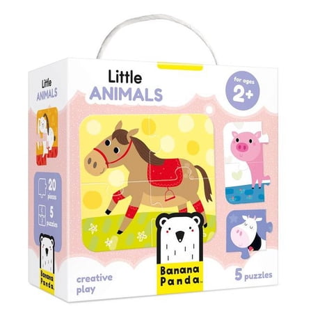 Banana Panda - Little Animals - Jigsaw Puzzle Set Includes 5 Beginner Puzzles For Kids Ages 2 years & Up