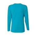 thumbnail image 2 of A4 Long Sleeve V-Neck Bird's Eye Mesh Tee For Women in Electric Blue NW3255, 2 of 3