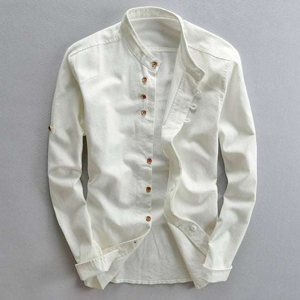 pstuiky Camisas para hombre de manga larga, Camisa deportiva de manga corta con solapa y cremallera a rayas para hombre Tops de talla grande para hombre l