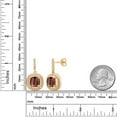 thumbnail image 2 of Gem Stone King 18K Yellow Gold Plated Silver Dangle Earrings Tiger Eye Moissanite (4.71 Cttw), 2 of 3