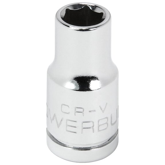Powerbuilt 1/4 Inch Drive x 1/4 Inch 6 Point Shallow Socket - 648273