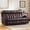 F-Brown-PU, variant on Ebello Manual Recliner Sofa, PU Leather Overstuffed 3-Seat Reclining Couch with Cup Holders for Living Room & Home Theater, Brown