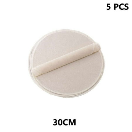 

Fule 5Pcs 26-60cm Round Pure Cotton Steamer Cloth Steamed Mat for Dumplings Baking