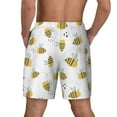 thumbnail image 3 of Kdxio Bee Print Men's Swim Trunks with Compression Liner 7 Inch Inseam Quick Dry Swim Shorts, 3 of 7