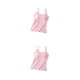 thumbnail image 4 of Sonducket Camisola elegante para mujer con tela transpirable y correas ajustables Camisolas y chalecos para mujer Tops Sujetador sin mangas rosa rosa L, 1 2Conjunto, 4 of 6