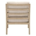 thumbnail image 4 of 20.5 Inch Cushioned Seat Wood Frame Club Chair, Beige and Brown, 4 of 5