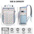 thumbnail image 3 of Travel Cooler Bag - Pets Paws Print Colorful Camping Beer Cooler Backpack with Bottle Opener- Waterproof Insulated Picnic Backpacks - Cooler Bag for Beach, 3 of 6