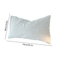 thumbnail image 3 of Washed Cotton Decorative Pillowcases Standard Size Set Hotel Luxury Bedding for Queen Bed Soft Breathable Pillow Shams with Zipper Closure Home Textile Accent, 3 of 6