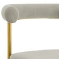 thumbnail image 2 of Shannon Dining Chair with Gold Brushed Stainless Steel and Taupe Fabric - Set of 2, 2 of 9