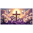 thumbnail image 3 of Easter Religious Backdrop Sunrise Cross Scene He Is Risen Outdoor Church Decoration Banner Worship Supplies Event Display Background, 3 of 4