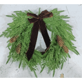 thumbnail image 6 of Norfolk Pine Wreath with Red Bow for Front Door, Real Touch Norfolk Pine Wreath Artificial Green Wreath Greenery Realistic Wreath Holiday Decoration for Home Decor, 6 of 9