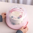 thumbnail image 4 of Happy Date Elements Round Cake Carrier Two Sided Cake Holder Serves as Five Section Serving Tray, Portable Cake Stand Cake Box Comes With Handle, Cake Container Holds Pies, 4 of 8