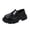 Dark Gray, variant on Girls Platform Loafers Slip On Chunky Shoes with Non-Slip Sole Round Toe School Uniform Dress Shoes Gold 35