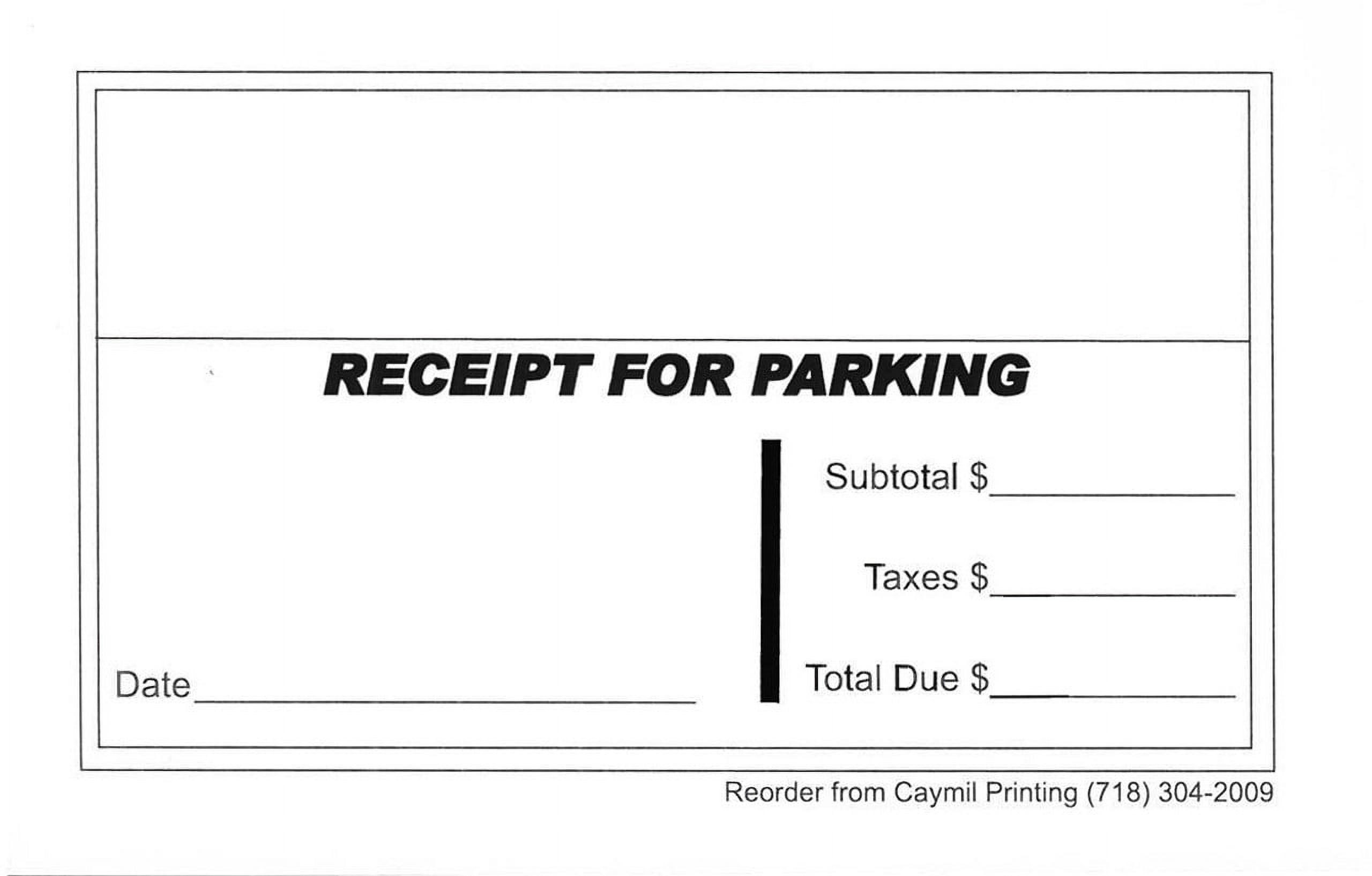 Valet Parking Tickets 3-Part 1,000 with Free Parking Receipts (Manila)