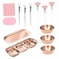 thumbnail image 4 of Kit de 23 esponjas para esteticista, cuencos profesionales para mezclar mascarillas faciales. Oro rosa, 4 of 7