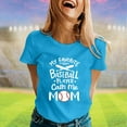 thumbnail image 2 of Women Fashion Baseball Mom Theme Printed Round Neck Short Sleeve T Shirt Top, 2 of 4