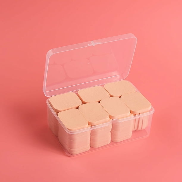 Nvzi Esponjas de maquillaje cuadradas de 60 piezas, esponjas compactas para polvos de belleza, corrector facial, cutis