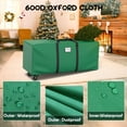 thumbnail image 2 of Large Rolling Tree Storage Bag, Fits Up to 9 ft. Artificial Trees, Xmas Tree Storage Container with Wheels, Easy Transport Durable 600D Oxford Material -Green, 2 of 7
