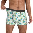 thumbnail image 3 of Men's Boxer Briefs, Blue Green Slug Fish Soft Comfy Mens Underwear Boxer Briefs Breathable With Widen Waist, 3 of 7
