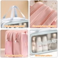 thumbnail image 3 of Bolso cosmético helado de separación seca y húmeda de PU del bolso de cosméticos de doble capa, hecho de PU y malla, 3 of 5