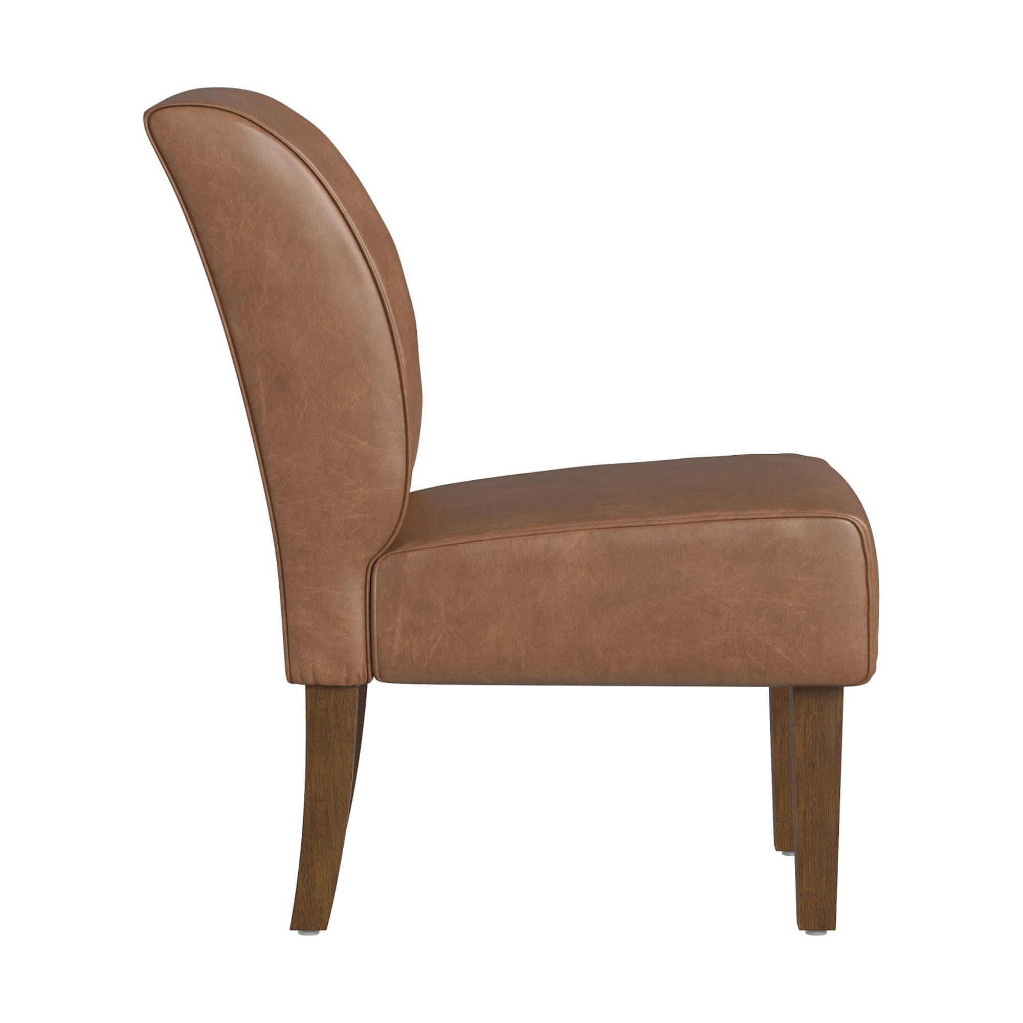Clifton Upholstered Accent Chair, Saddle Faux Leather, by Hillsdale Living Essentials