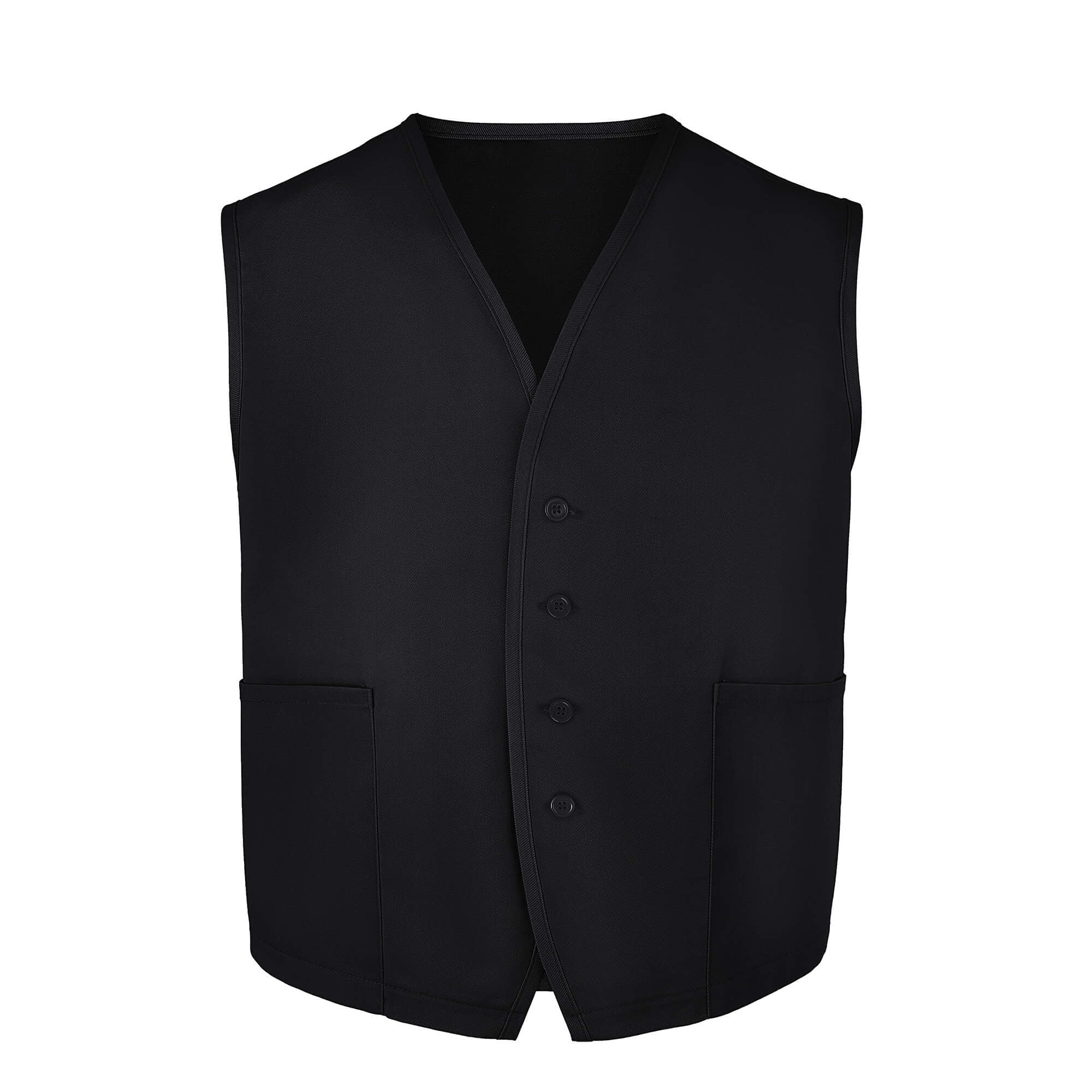Toptie Two Pocket Unisex Vest Button Up Waistcoat Volunteer Work