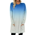 thumbnail image 2 of Trendsetting Women's Apparel Fashion Plus Size Women's Casual Crewneck Long Sleeve Lantern Sleeves Pullover Color WIth Pocket Tops, 2 of 7