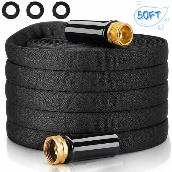 Teblint Garden Hose 50FT, Non-Expanding Water Hose Ultra Lightweight, Kink-Free, Burst-Resistant, Lead-Free High-Pressure for Yard, Lawn, Outdoor