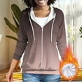 thumbnail image 3 of Gytharion Womens Full Zip Hooded Sweatshirts Fashionable Gradient Printed Casual Long Sleeve Hoodies Fall Winter Relaxed Fit Comfy Fleece Warm Sweatshirts for Women, 3 of 6