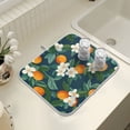 thumbnail image 4 of Yayeee Dish Drying Mat for Kitchen Counter 16" x 18" Microfiber Super Absorbent Coffee Decorative Pad, Orange Fruit, 4 of 9