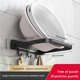 thumbnail image 4 of Toallero De Baño Montado En La Pared De Estilo Clásico Baño Telescópico Plegable Estante De Pared Para El Hogar Almacenamiento Multifunción Soporte Para Lavabo Toallero Con Ganchos De Fila Serendint HA018072-00, 4 of 7