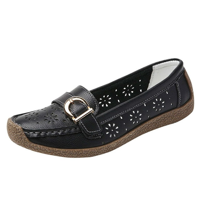 Mocassins Décontractés pour Femmes, Polyvalents, Ajourés, Semelle Souple Épaisse, Confortables, Mode Printemps et Été